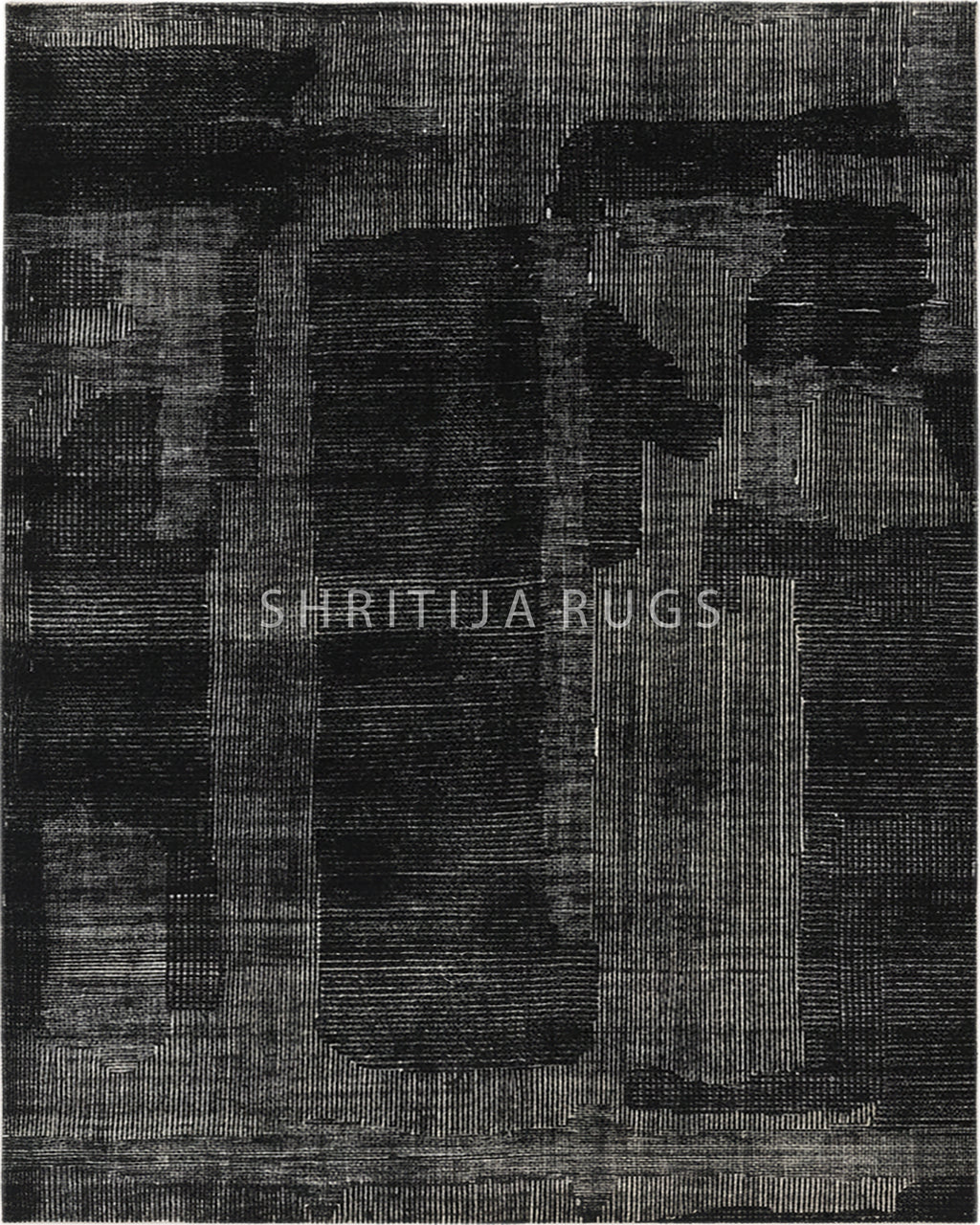 Obsidian Rug Black | Obsidian Area Rug | Hand Knotted Area Rug