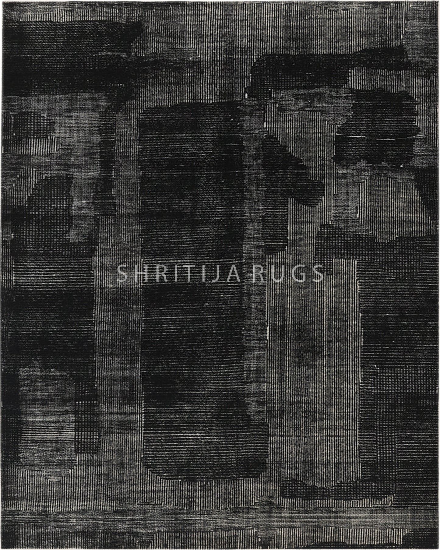 Obsidian Rug Black | Obsidian Area Rug | Hand Knotted Area Rug