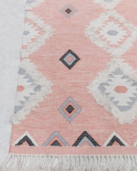 Pink Hand woven Moroccan Shag Rug..