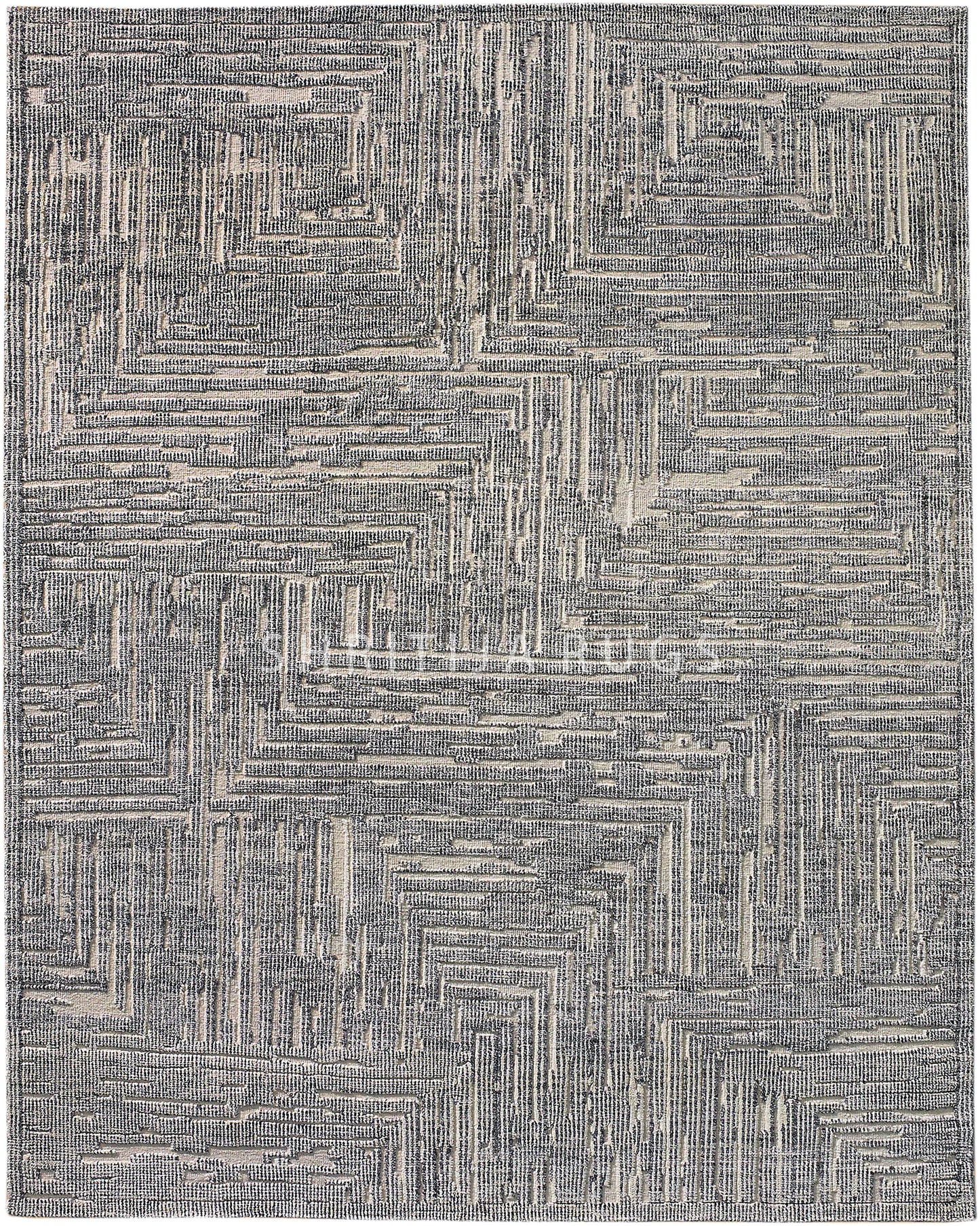 Irradiant Ivory Charcoal Rug