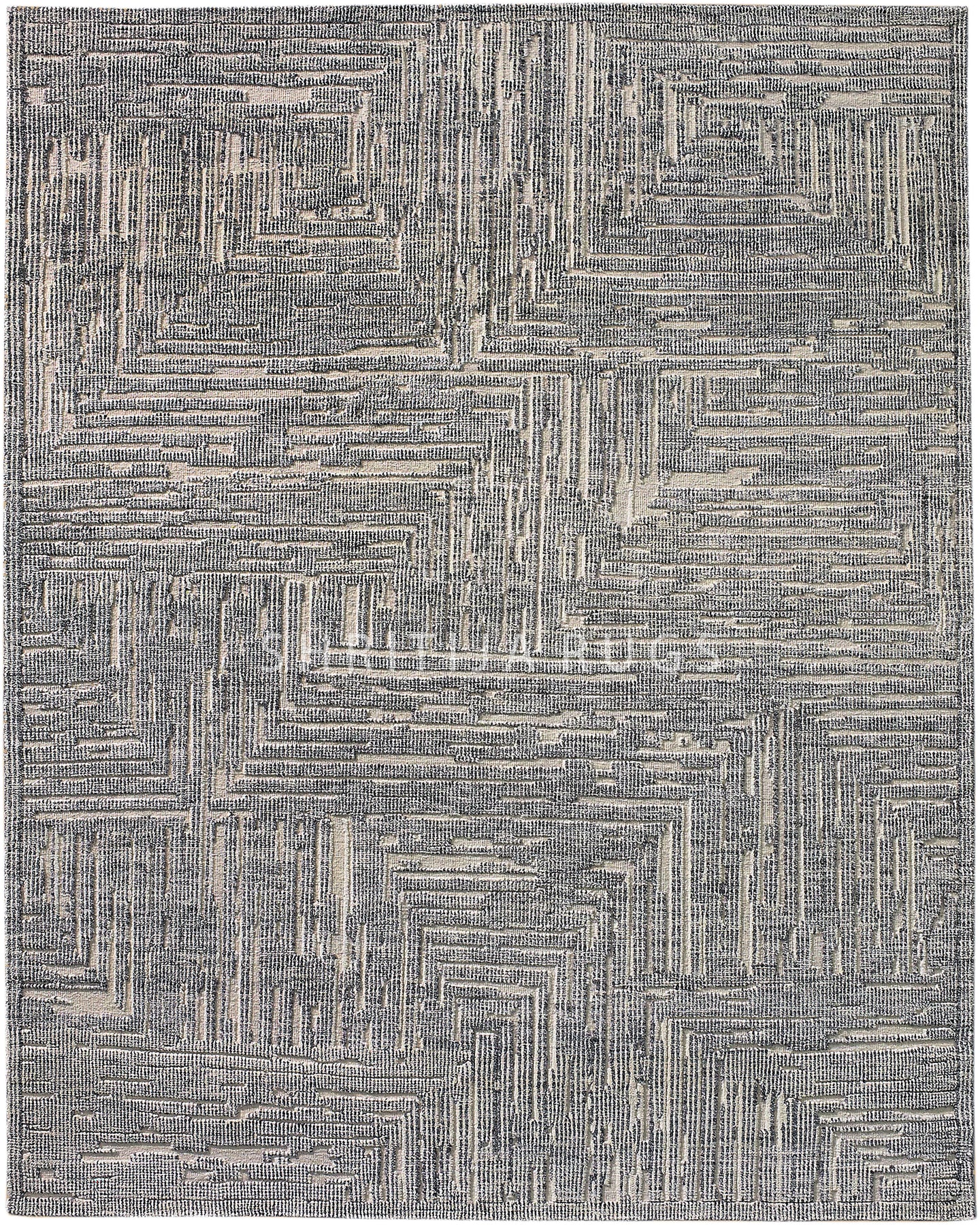 Irradiant Ivory Charcoal Rug