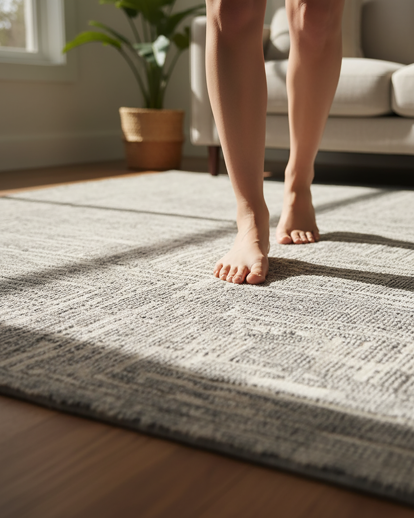 Irradiant Ivory Charcoal Rug