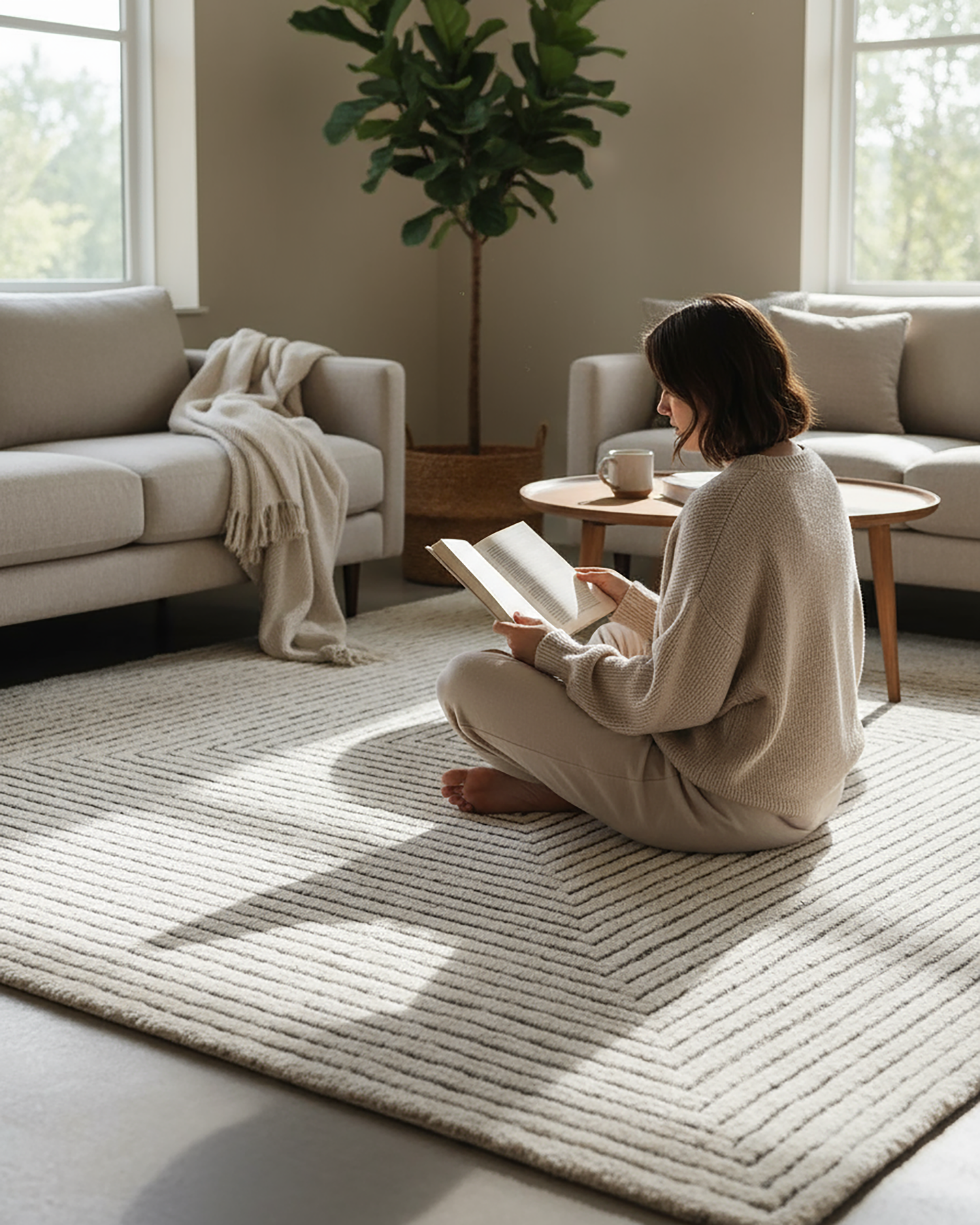 Stripe exquisite rug